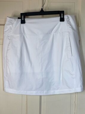 Under Armour Woven Golf Skirt White Women's Large Athletic Activewear New